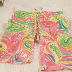 Lilly Pulitzer Terry Flamingo Pants XL kids